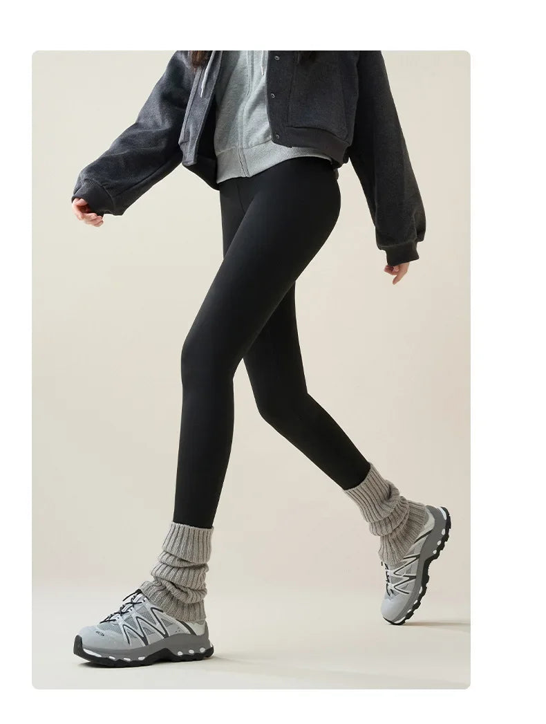 Women's Thermal Fleece-Lined Sharkskin Leggings – Ultra Warm Winter Tights