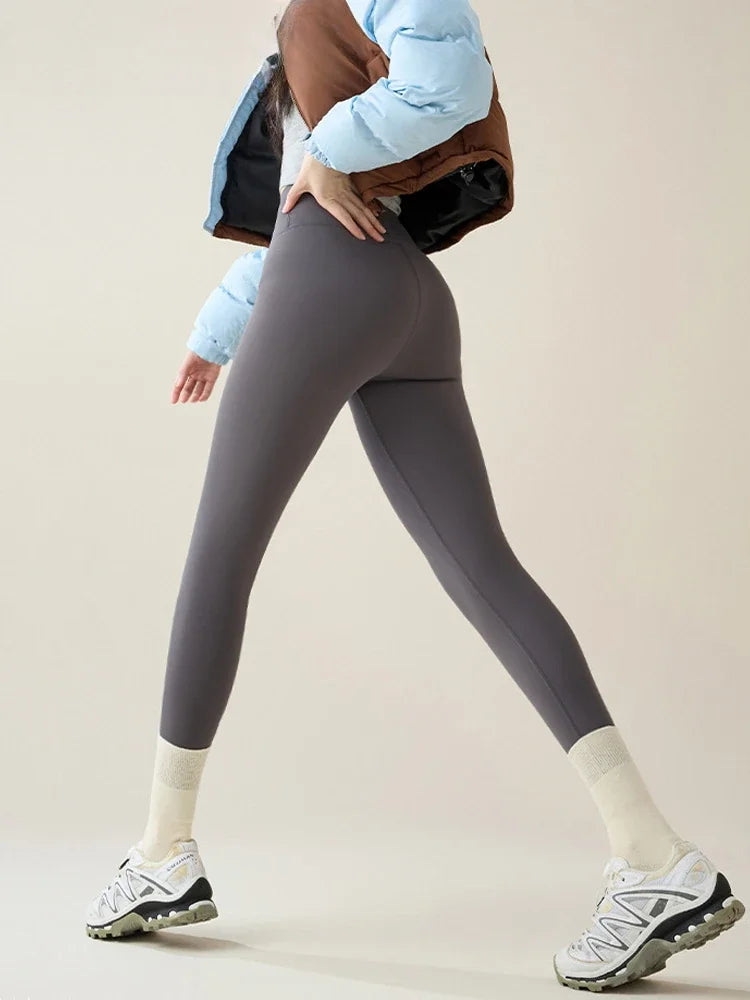Women's Thermal Fleece-Lined Sharkskin Leggings – Ultra Warm Winter Tights