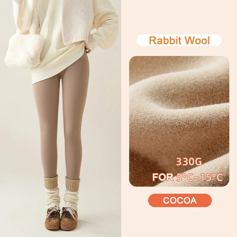 Women's Thermal Fleece-Lined Sharkskin Leggings – Ultra Warm Winter Tights