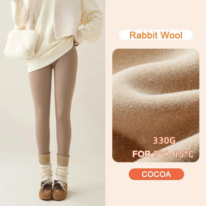 Women's Thermal Fleece-Lined Sharkskin Leggings – Ultra Warm Winter Tights