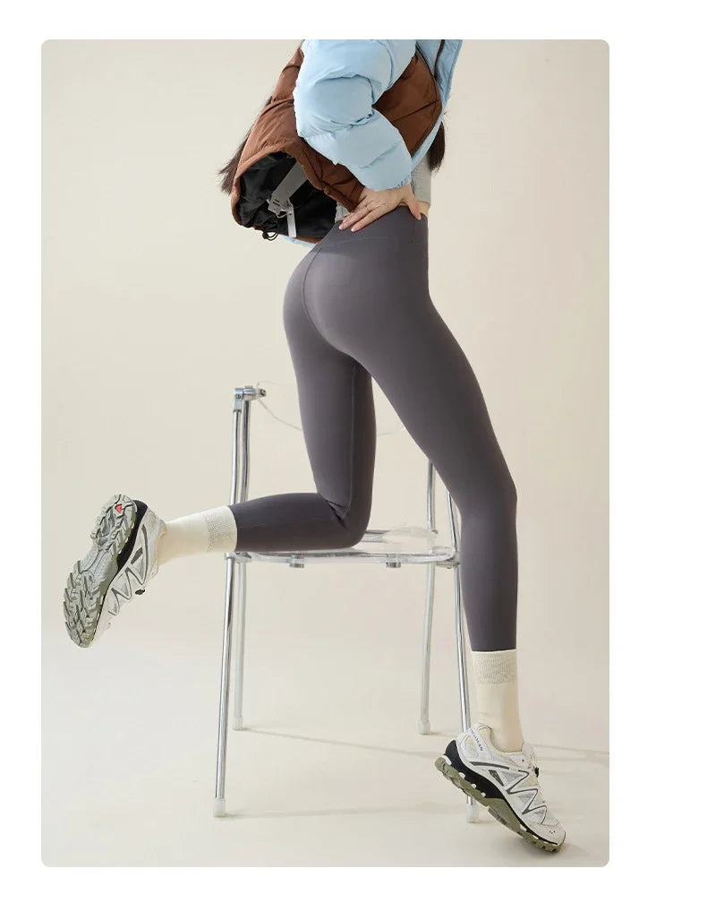Women's Thermal Fleece-Lined Sharkskin Leggings – Ultra Warm Winter Tights