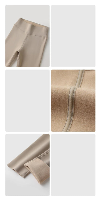 Women's Thermal Fleece-Lined Sharkskin Leggings – Ultra Warm Winter Tights
