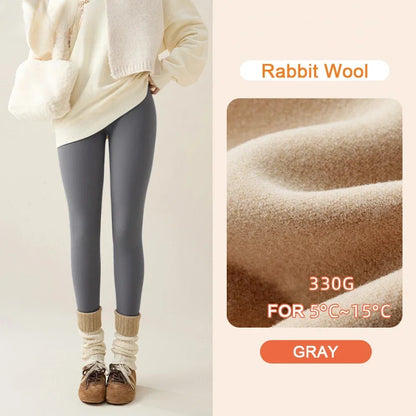 Women's Thermal Fleece-Lined Sharkskin Leggings – Ultra Warm Winter Tights