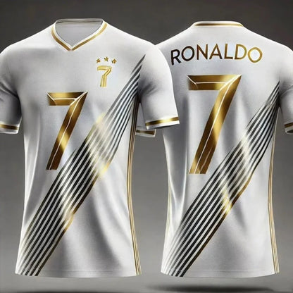 Football Short-sleeved T-shirts Crew Neck Comfortable Sports Tops for Game Football Training Casual Fitness Gift Family Kids Tee