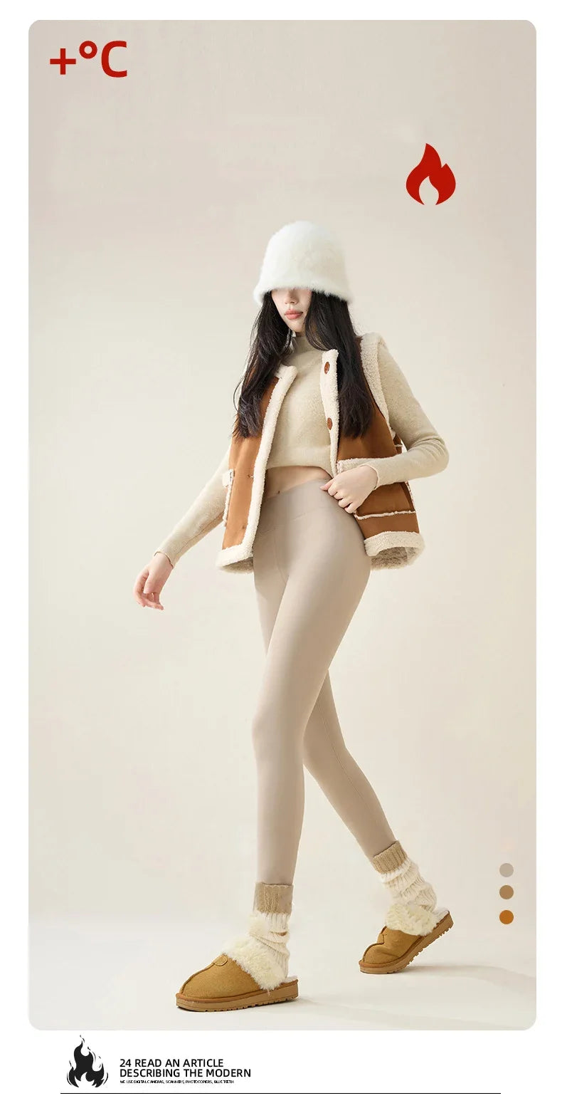 Women's Thermal Fleece-Lined Sharkskin Leggings – Ultra Warm Winter Tights